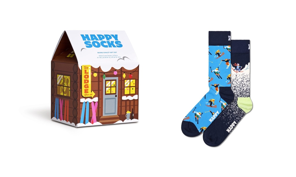 Happy Socks - 2-Pack Skiing Chalet Gift Set