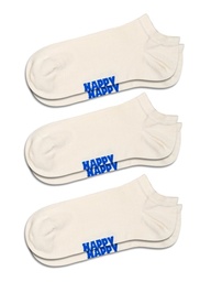 Happy Socks - 3-Pack Solid White Low Socks